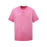 PRADA T-shirt Embroidered Triangle Logo on the Chest logo round Neck Short Sleeve25ss New Pure Cotton Unisex Style T T-shirt OS Loose Fit Base Shirt Top Half Sleeve T-Shirt