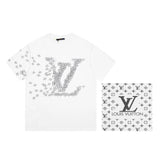 Louis Vuitton LV T-shirt Small Plane logo round Neck Short Sleeve25ss New Pure Cotton Unisex Style T Casual T-Shirt Base Layer Shirt OS Loose design