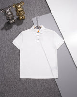 Balenciaga T-shirt Chest BB Alphabet Jacquard logoPOLO Short Sleeve Turn-down Collar Shirt Unisex Summer Loose Fit T Business Commuter Short Sleeve Shirt Plus Size