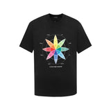 Balenciaga T-shirt HOWDOYOUFEEL Colorful Art Print Crew Neck Short Sleeve25ss New Pure Cotton Unisex Style T T-shirt OS Loose Fit Base Shirt Top Half Sleeve T-Shirt