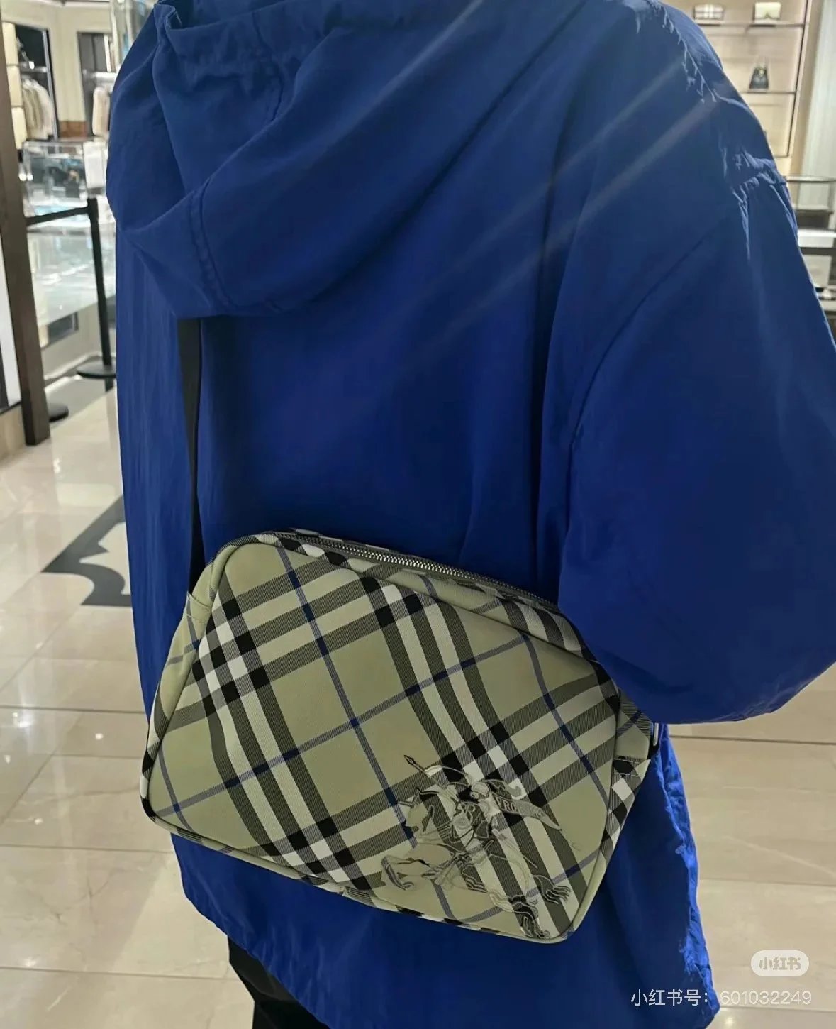 Burberry Men's Bag Top version 【Super Original Factory】Latest Male Vintage Equestrian Knight Messenger Bags Classic Canvas Plaid Men's Messenger Bag Camera Bag Large Capacity Men's Bag