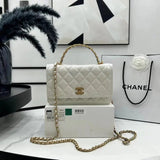 Chanel Women's Bag Top version **Original Leather Shop23p New Hollow Handle Bag WOC Flap Bag Portable Box Bag Messenger Bag Mobile Phone Bag New Women's Bag Hollow Handle Women's Bag A68136A68134