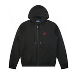 Ralph Lauren Hoodie Top Version Counter Same Style Heavy New Casual Zipper Cardigan Hoodie All-Match Loose Hoodie Trendy Pure Cotton