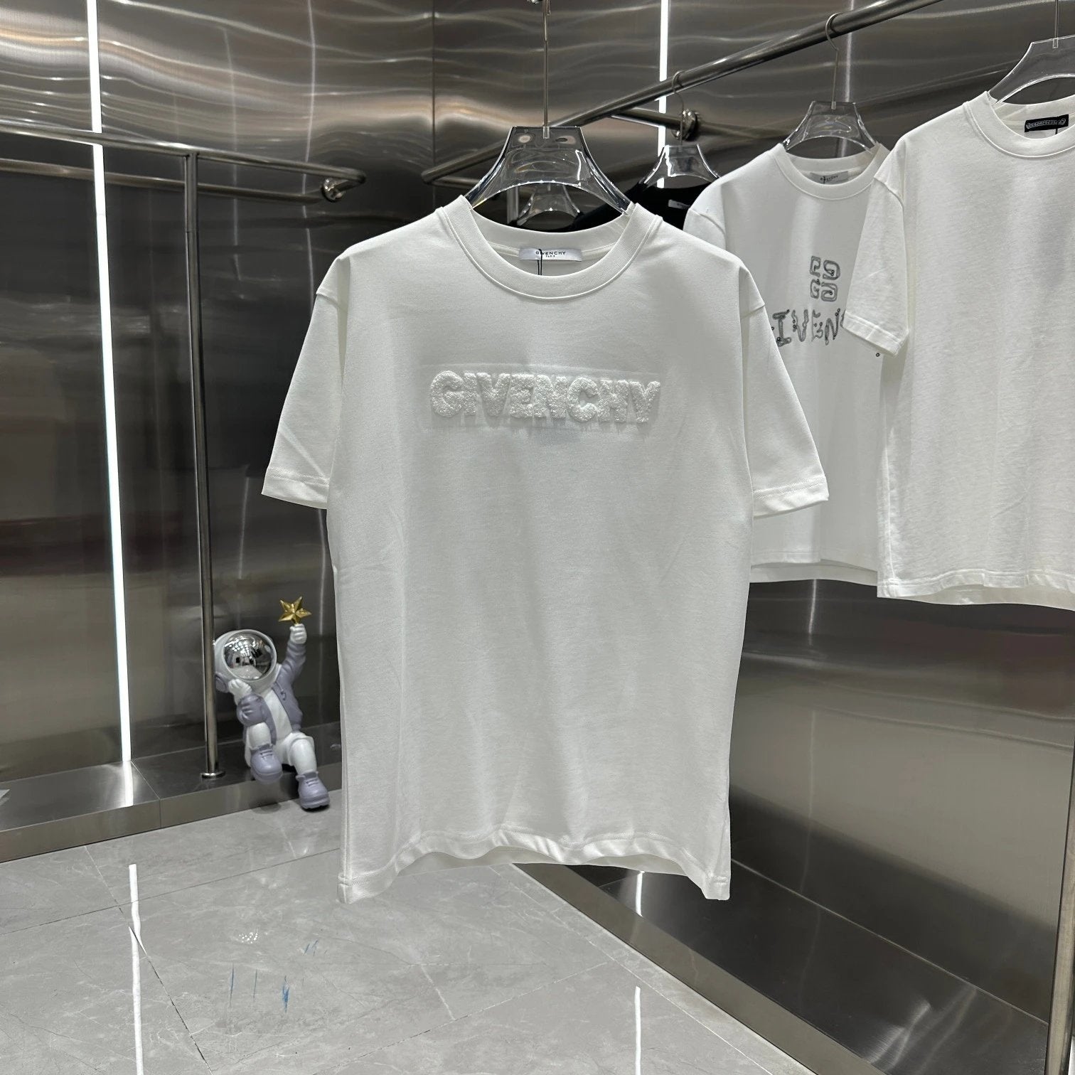 Chrome Hearts T-shirt Chest Towel Embroidery logo round Neck Short Sleeve25ss New Pure Cotton Unisex Style T T-shirt OS Loose Fit Base Shirt Short Sleeve T-Shirt Top