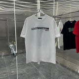 Louis Vuitton LV T-shirt Embroidered Back Patch Round Neck Short Sleeve25ss New Pure Cotton Unisex Style T T-shirt OS Loose Fit Base Shirt Half Sleeve T-Shirt Top Half Sleeve