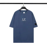 CP Company T-shirt New CP American Korean Style Chest Print Casual Loose round Neck Pullover Double Yarn Short Sleeve Male and Female Trendy Brand T T-shirt ius