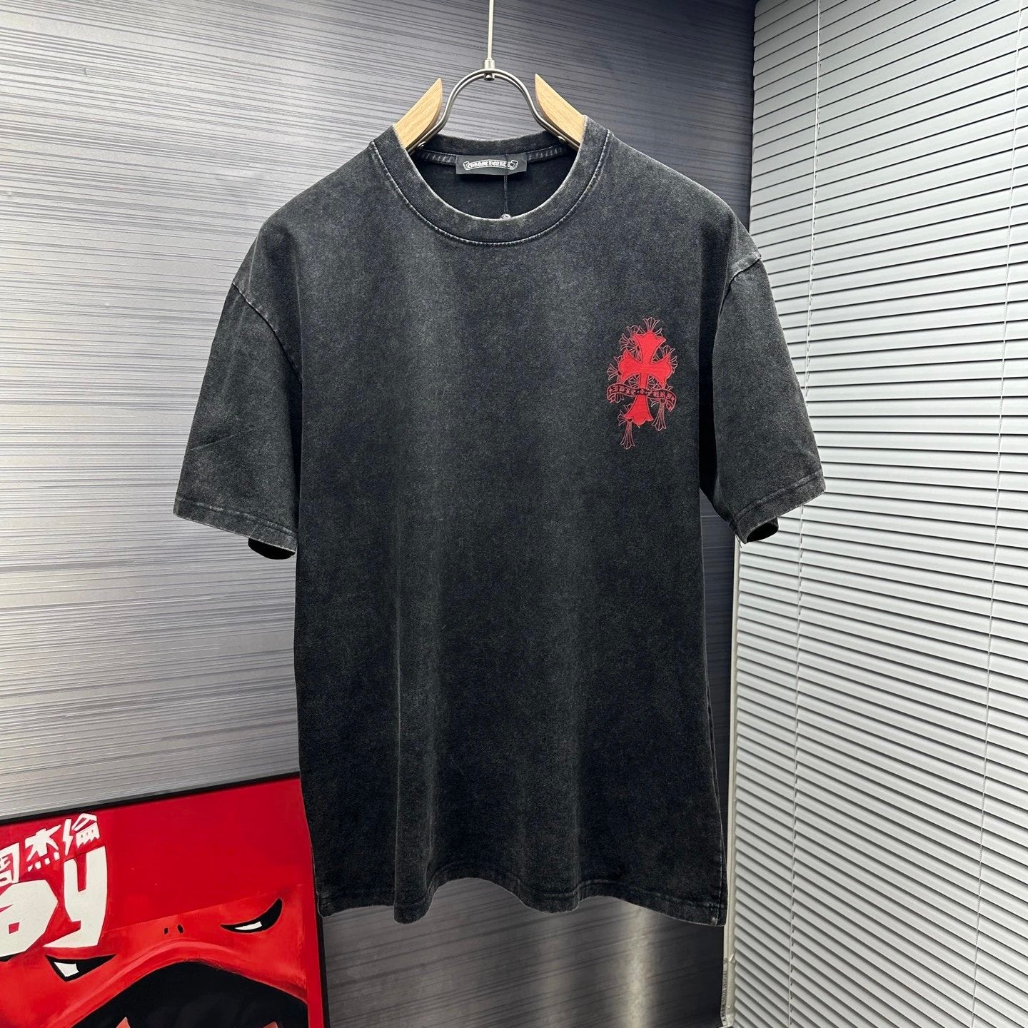 Chrome Hearts T-shirt Printing logo round Neck Short Sleeve25ss New Pure Cotton Unisex Style T T-shirt OS Loose Fit Base Shirt Half Sleeve T-Shirt Top Half Sleeve
