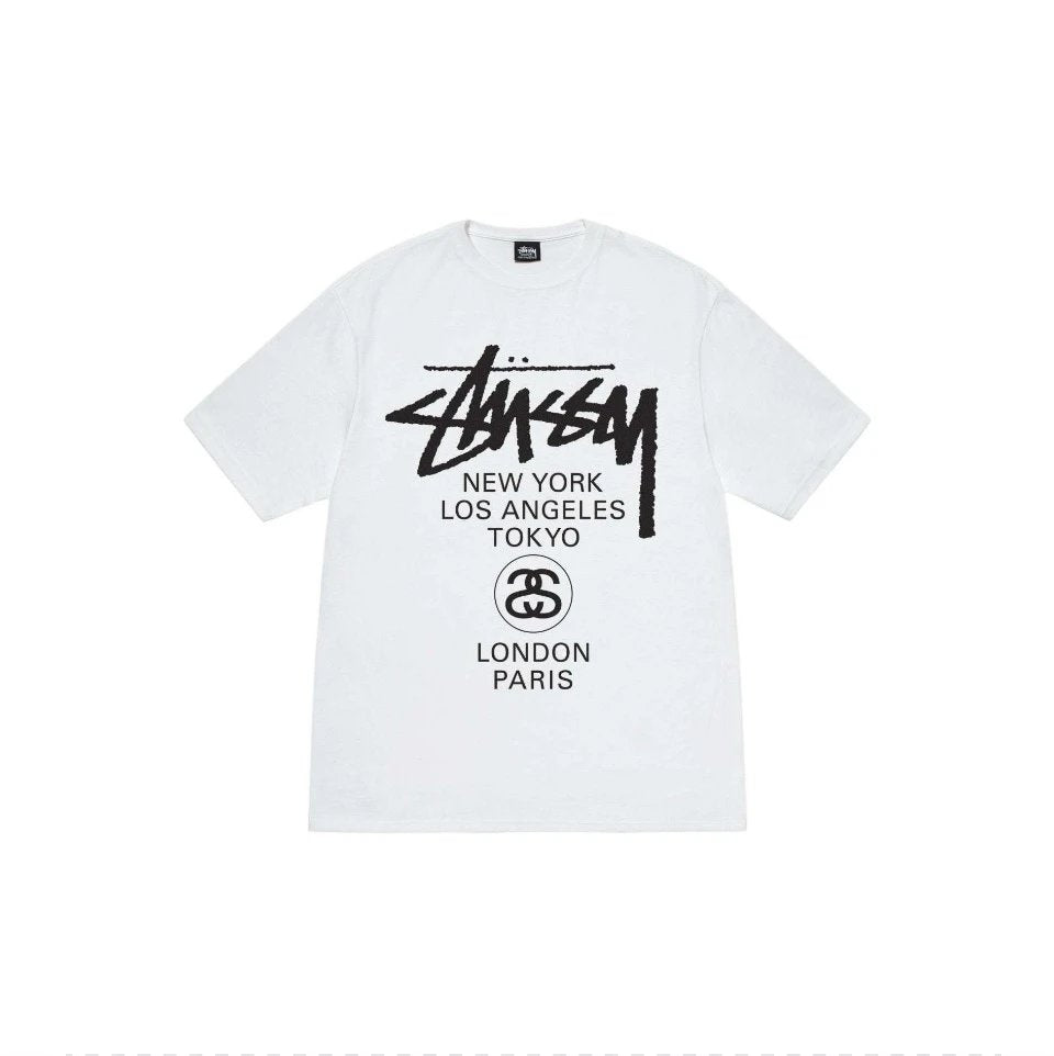 Stussy T-shirt Top Version Fashion Brand Plush Dice Summer Men's and Women's Same Style Short Sleeve T T-shirt