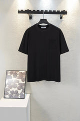 LOEWE T-shirt Embossed Letters on the Chest logo round Neck Short Sleeve25ss New pure cotton T Unisex T-Shirt OS Drop Shoulder Loose Fit Base Shirt Top T-Shirt Short Sleeve