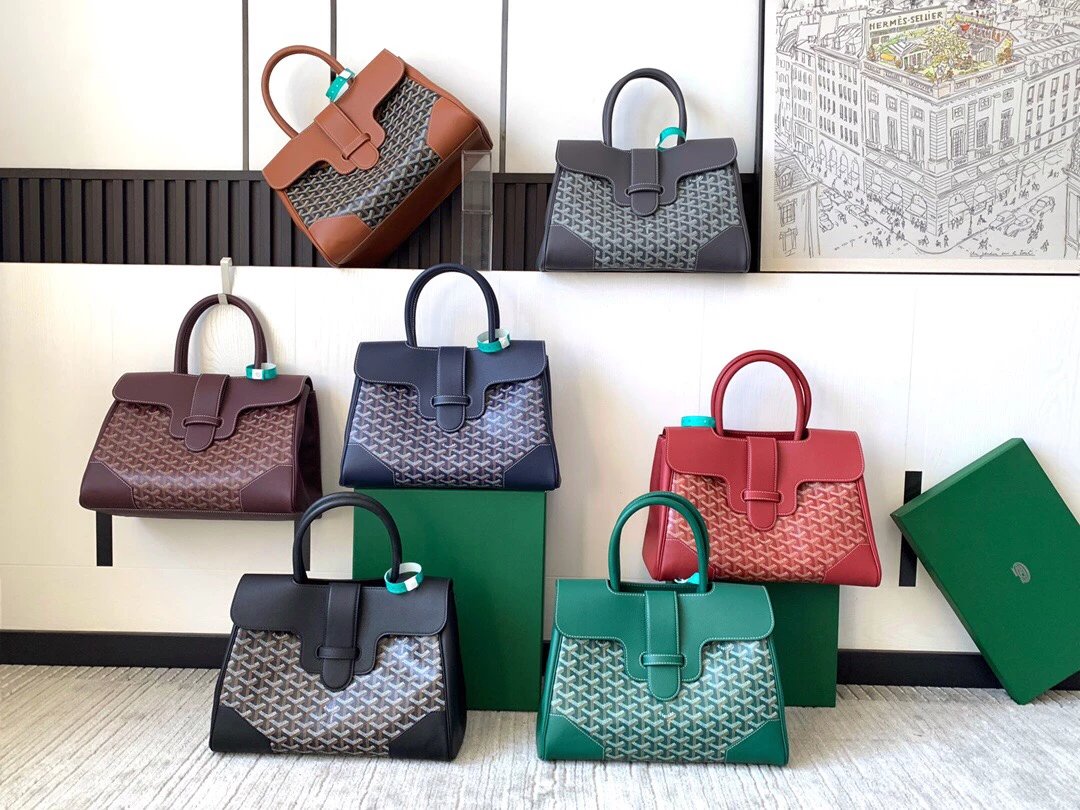 Goyard Bag Top version New Saigon Tote Handbag Shopping Bag Tote Bag Saigon Saigon Bag Star Same Style Leather Crossbody Kelly Bag