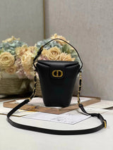 Dior Women's Bag Top version 24Early Spring New30Montaigne Mini Chain Bucket Bag Women Hand-Carrying Crossbody Bag New Montaigne Montian Bucket Bag Small Bucket Bag