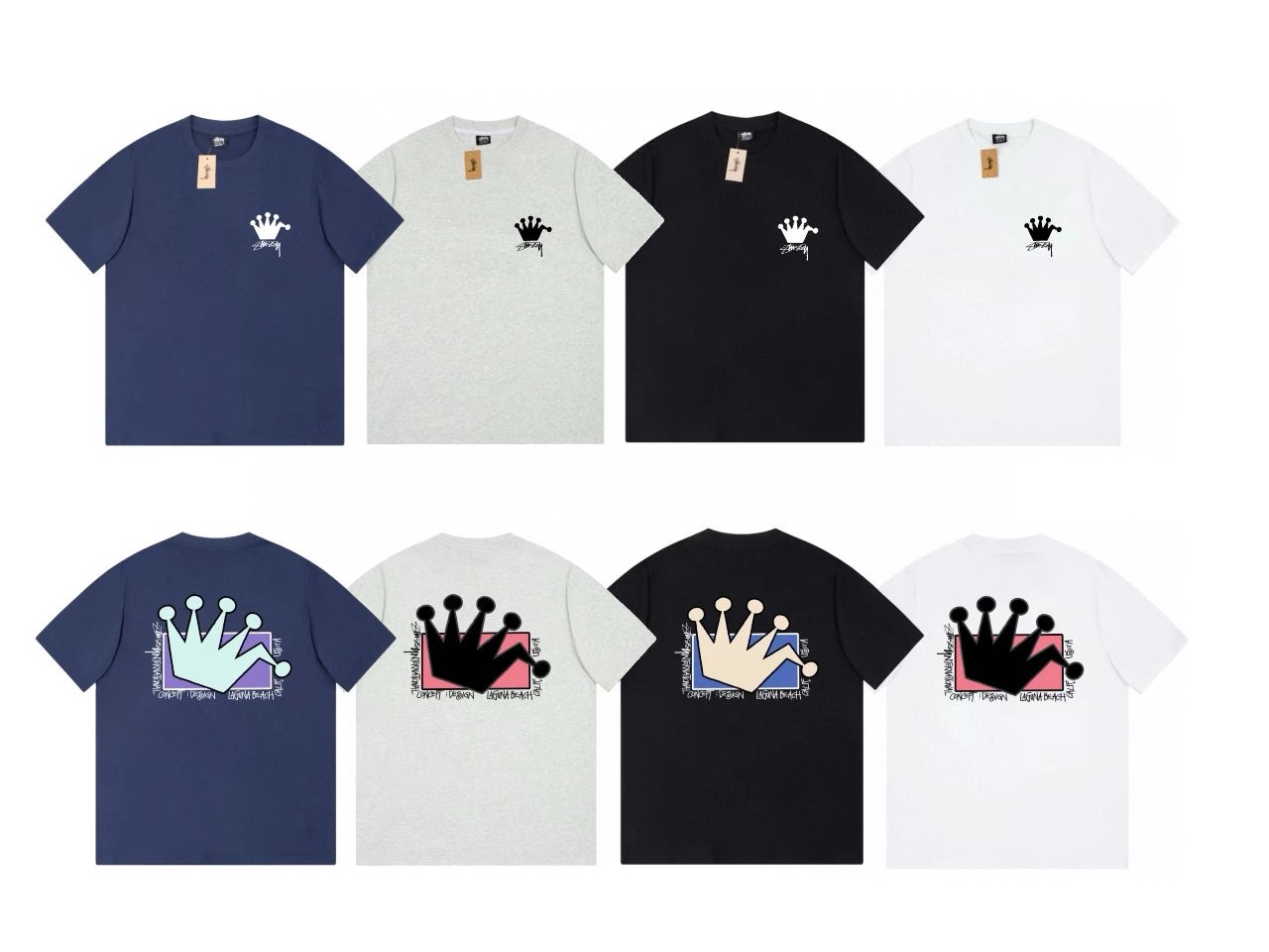 Stussy T-shirt Top Version Counter Same Style Pure Cotton Summer Men's and Women's Same Fashion Loose All-Matching2024New Short Sleeve T T-shirt