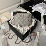 Chanel Women's Bag Top version 【Original Leather Super Quality】C Home New24s Shell Bag Caviar Cowhide Grain Little Shell Bag Chain Bag Crossbody Bag2024New Small Waste Bag Small Shell Original Sheepskin Fashion Women's Bag AP4000