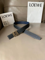 LOEWE Belt Top version Belt Genuine Cattlehide Leather Surface Original Single Original Single Double-Sided First Layer Original Cowhide4.0Men's Leather Belt Man's Belt Men's Belt Business Casual Pants Belt Men's Business Casual Belt Belt Men's High-End B