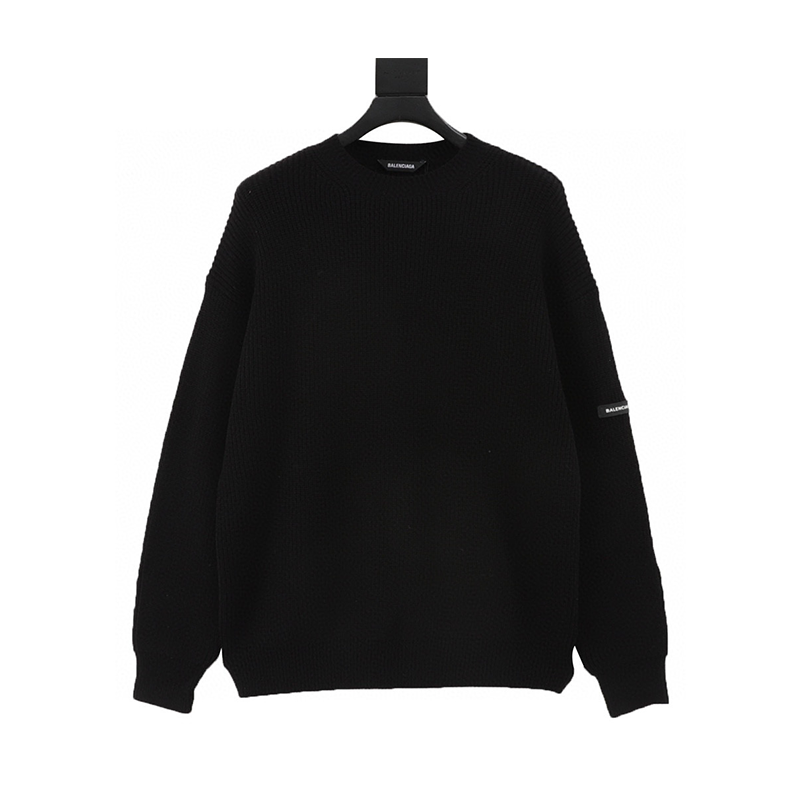 Balenciaga Sweater Armband Woven round Neck Sweater for Men and Women