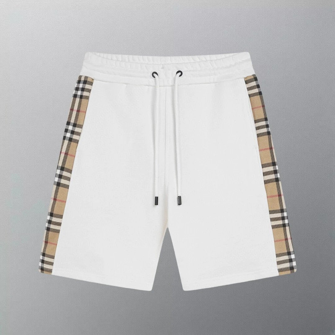 Burberry Shorts Two-sided Plaid Webbing logo Five-point Shorts25ss New Drawstring Casual Summer Pants American Style5Two-in-One Casual Sweatpants for Men and Women, Pure Cotton Joggers