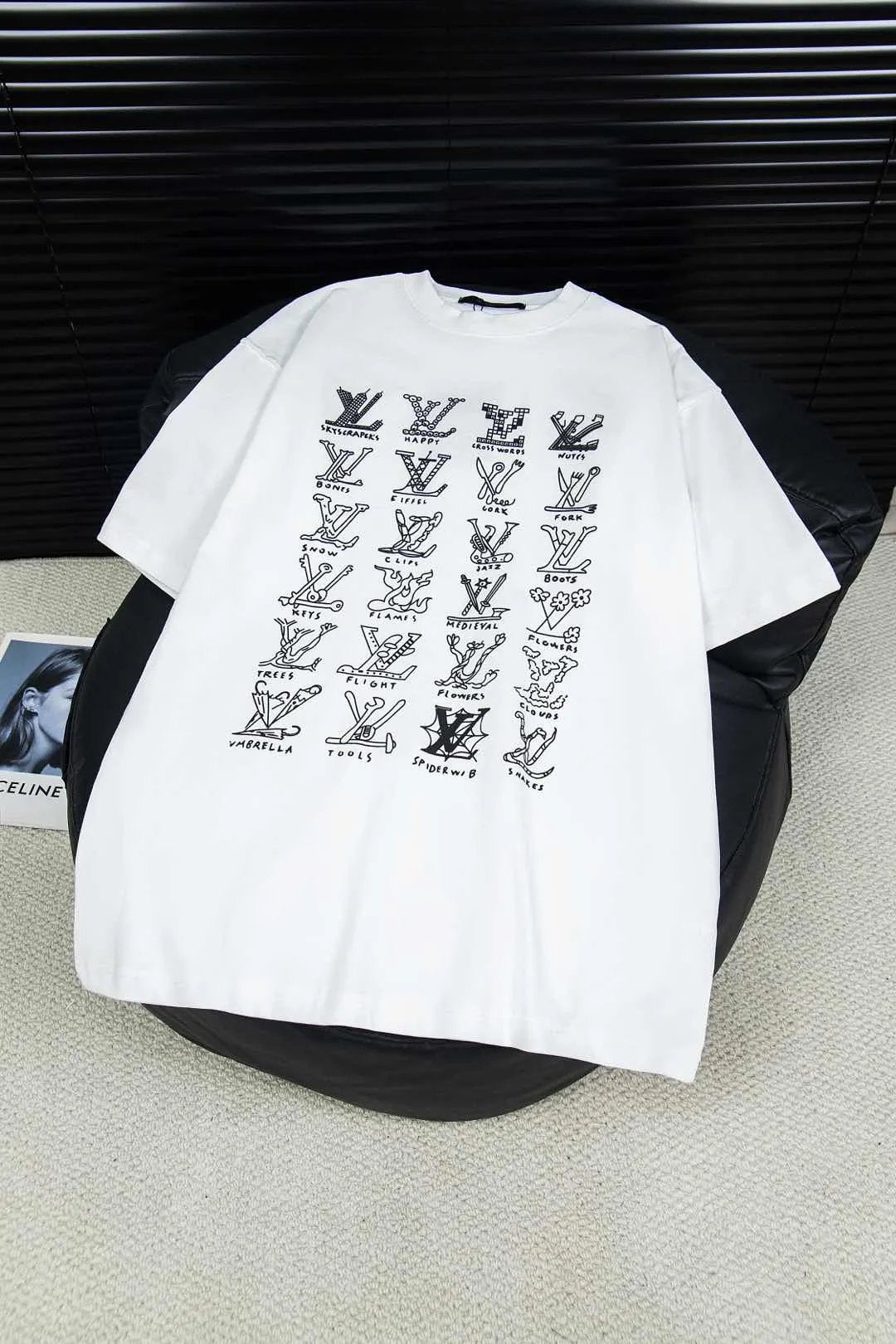 Louis Vuitton LV T-shirt Chest Letter Print logo round Neck Short Sleeve25ss New Pure Cotton Unisex Style T T-shirt OS Loose Fit Base Shirt Top Half Sleeve T-Shirt
