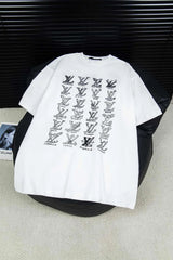 Louis Vuitton LV T-shirt Chest Letter Print logo round Neck Short Sleeve25ss New Pure Cotton Unisex Style T T-shirt OS Loose Fit Base Shirt Top Half Sleeve T-Shirt