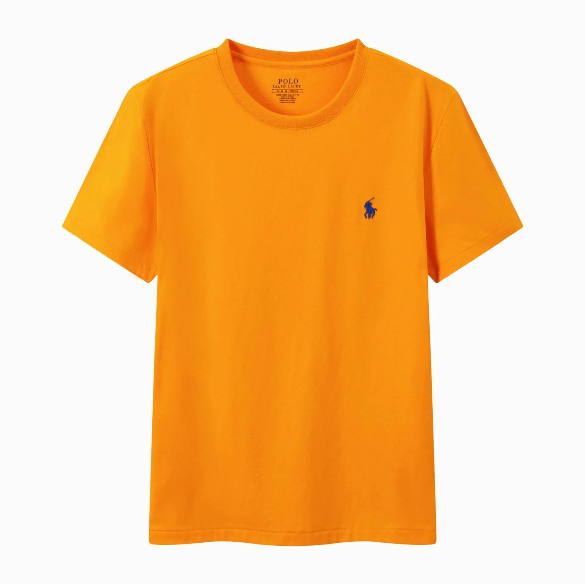 Ralph Lauren T-shirt D77Summer New Cotton round Neck Short Sleeve Men T T-shirt Solid Color Casual Fashion Half Sleeve Bottoming Shirt-CY
