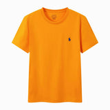 Ralph Lauren T-shirt D77Summer New Cotton round Neck Short Sleeve Men T T-shirt Solid Color Casual Fashion Half Sleeve Bottoming Shirt-CY