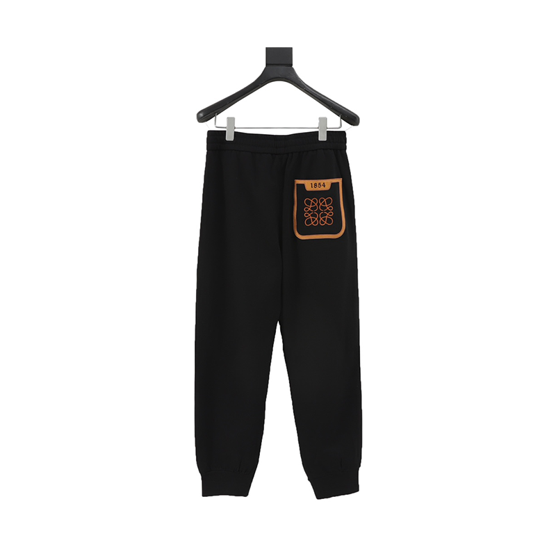 LOEWE Sweatpants Logo and Patch Back Pocket Logo Embroidered Trousers for Men and Women