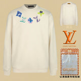 Louis Vuitton LV Hoodie Chest logo Round Neck Sweatshirt Jacket Pullover Long Sleeve OS Unisex Loose Fit Base Shirt Top Sports Casual