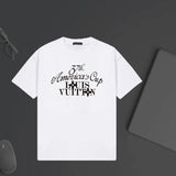 Louis Vuitton LV T-shirt Unique Letter Print on Chest logo round Neck Short Sleeve25ss New pure cotton T Unisex T-Shirt OS Drop Shoulder Loose Fit Base Shirt Top T-Shirt Short Sleeve