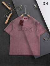 Gucci T-shirt Chest Letter Patch Embroidery logo round Neck Short Sleeve25ss New pure cotton T Unisex T-Shirt OS Loose Fit Base Shirt Top Half Sleeve T-Shirt