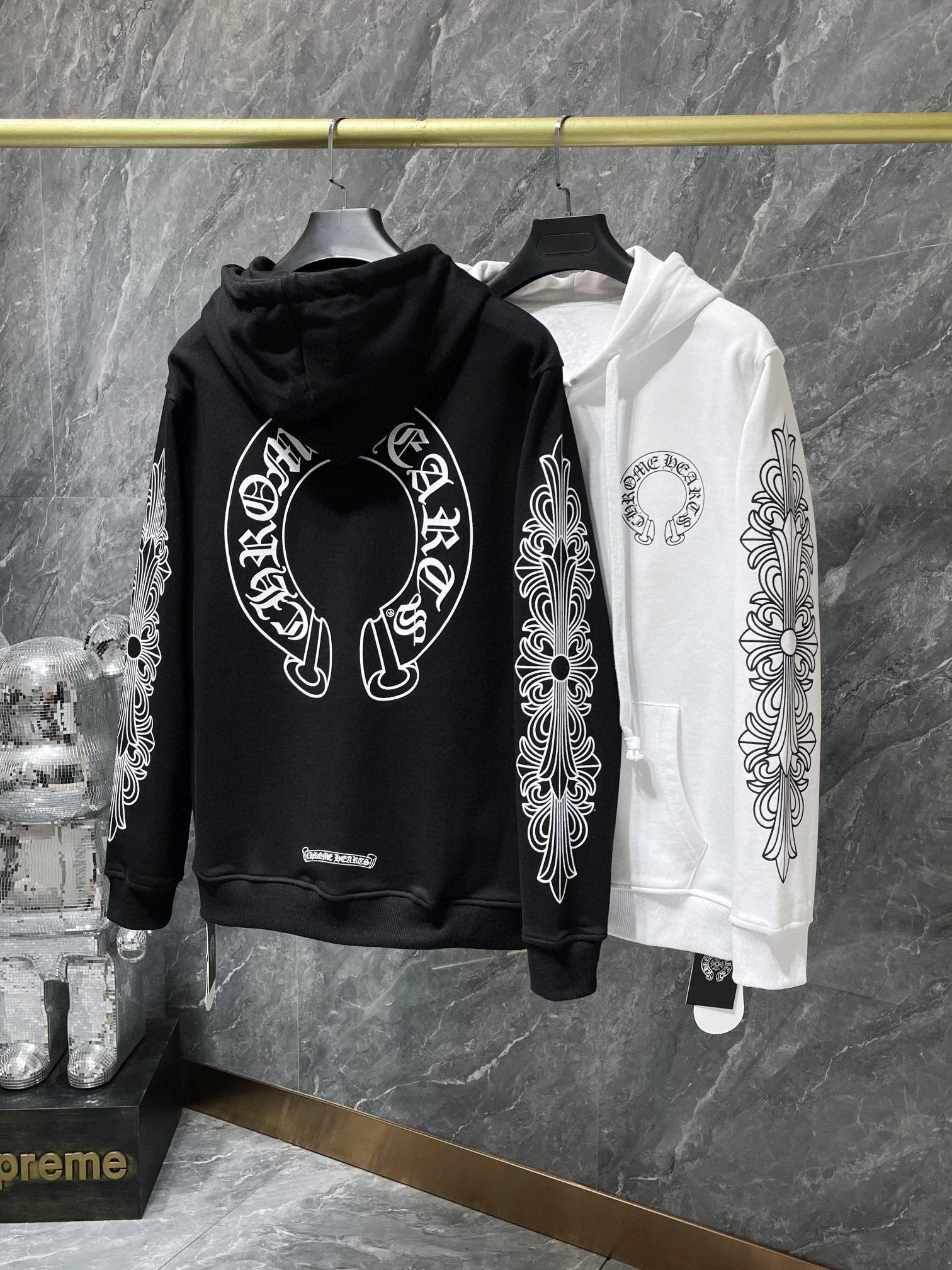 Chrome Hearts Hoodie Top Version Fashion Brand Popular Printed Hoodie Women Loose Men ins Trendy Hoodie Long Sleeve Pure Cotton Couple