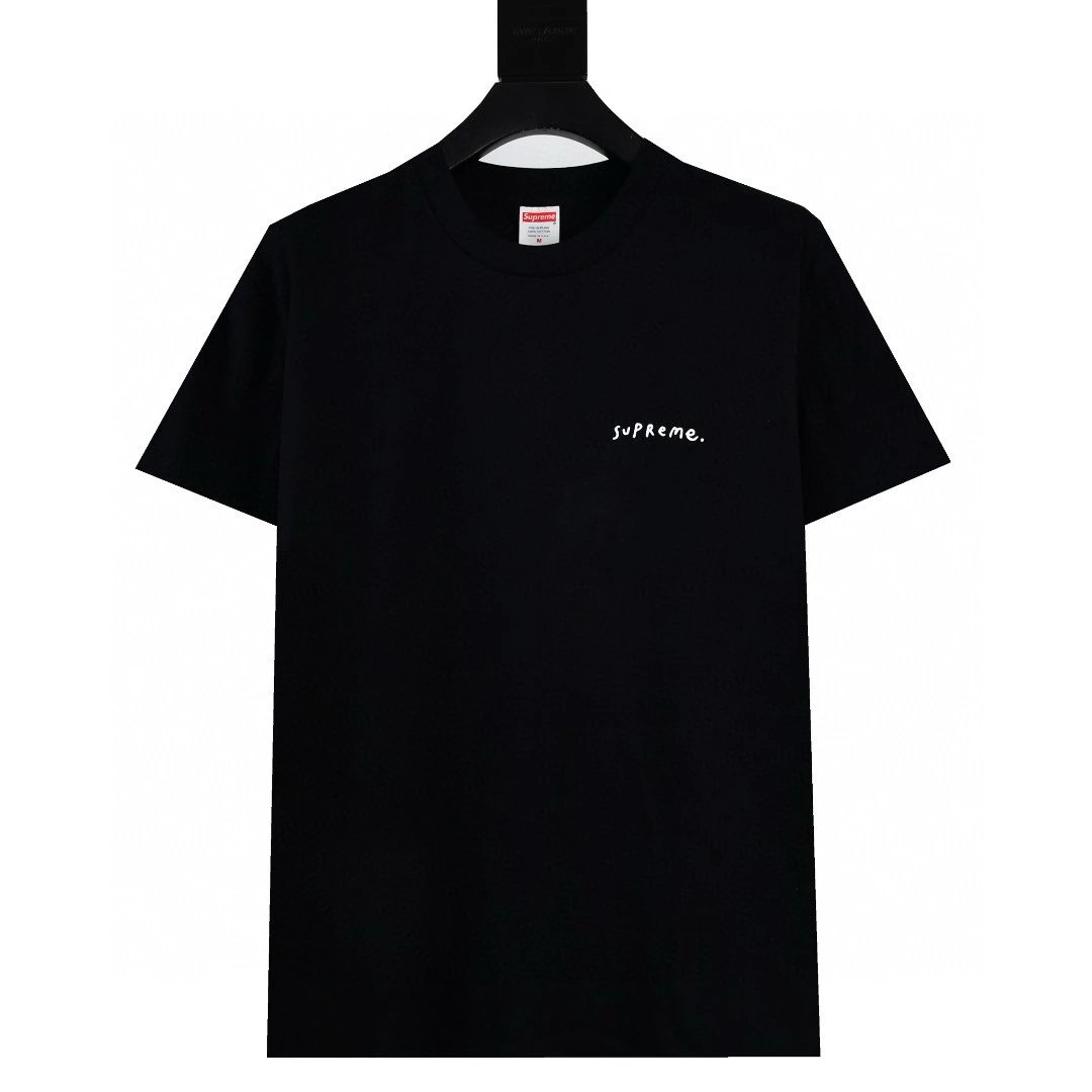 Supreme T-shirt Top Version Counter Same Style Pure Cotton Summer Men's and Women's Same Fashion Loose All-Matching2024New Short Sleeve T T-shirt