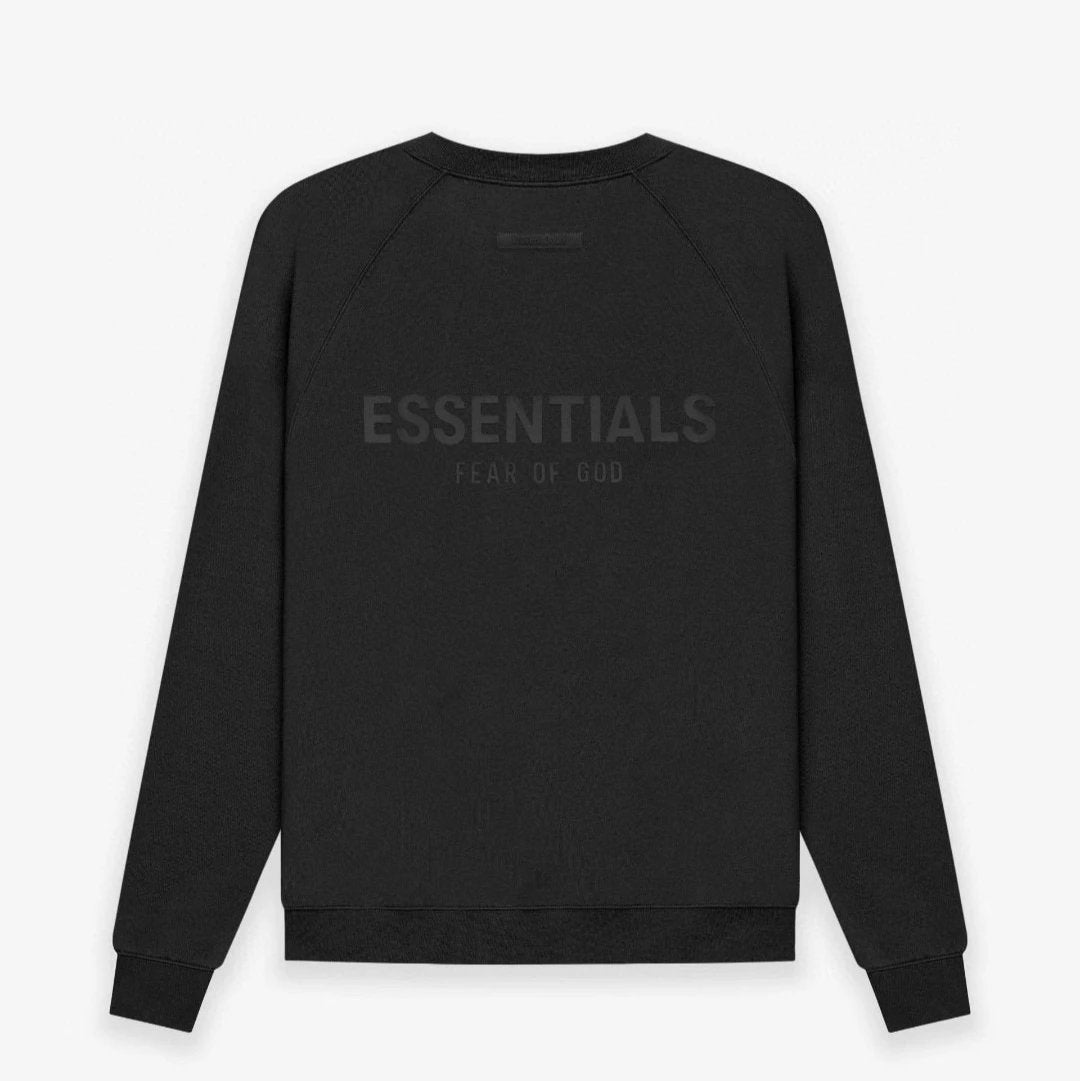 ESSENTIALS Hoodie Top Version New Double Line Fleece-lined Letters behind Printed Crew Neck Sweatshirt