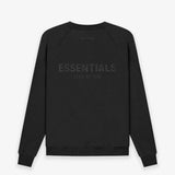 ESSENTIALS Hoodie Top Version New Double Line Fleece-lined Letters behind Printed Crew Neck Sweatshirt