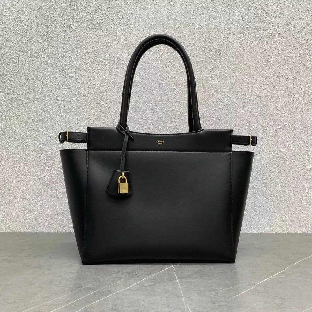 Celine women's bag Top version 【Original Leather Quality】Autumn and Winter New cabas Shopping Bag Full Leather Cattle Leather Bag Large Capacity Commuter Bag Shopping Bag Shoulder Bag Women's Bag