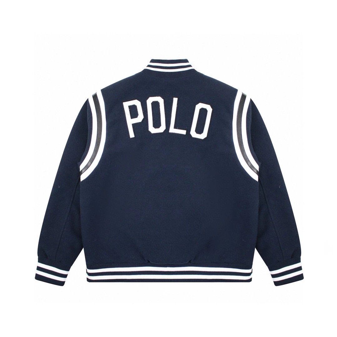 Ralph Lauren Jackets Top Version Label2023Year Three-Dimensional Back Printed Letters logo Baseball Uniform for Women