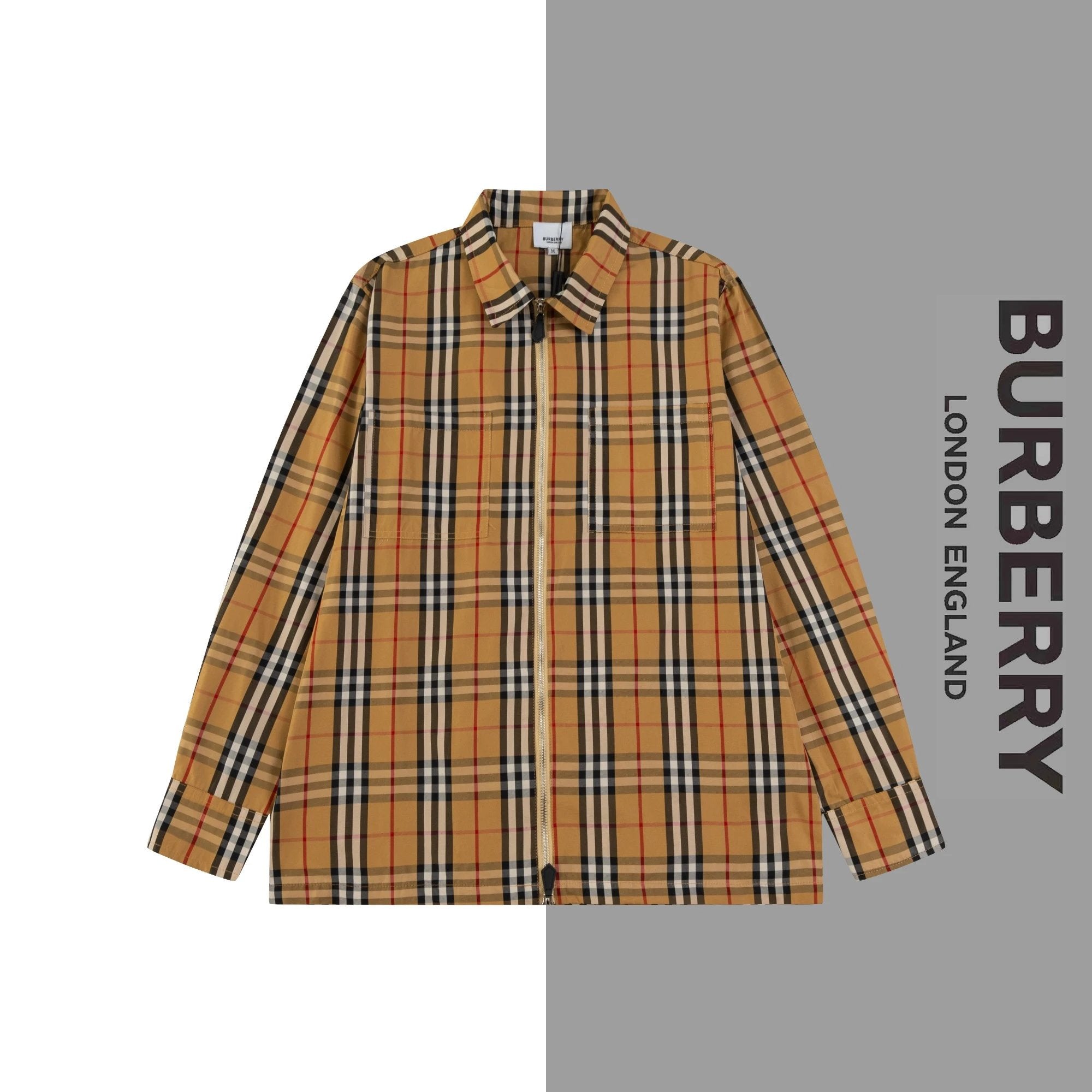 Burberry Jackets Little Monster Classic Plaid Jacket Unisex Autumn Winter New Sports Casual Loose Versatile