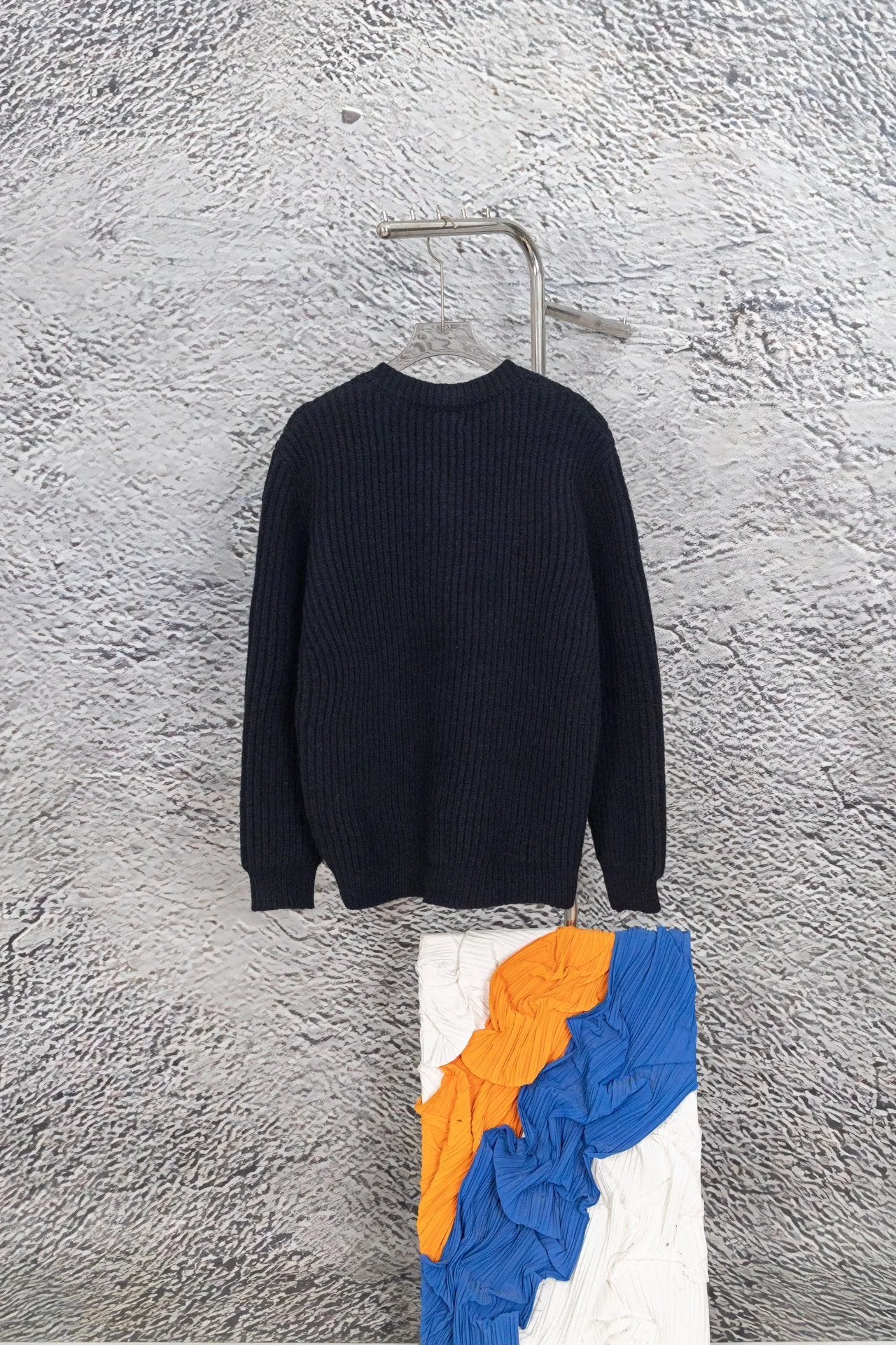 PRADA Jackets Thick Needle Wool Cardigan Long-Sleeved Thickened Idle Style Men's and Women's Same Loose Knitted Jacket Outer and Inner Wear Versatile Casual