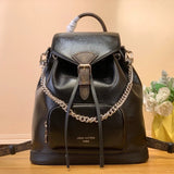 Louis Vuitton LV Backpack Top version 【Original Leather】MB Duty-Free All-Steel Hardware Chip Version2024New Montsouris Small Size Backpack M12587Black Warrior Series Small Bookbag Lambskin Chain Bag Shoulder Bag All Leather Backpack Unisex Women's Bag Men