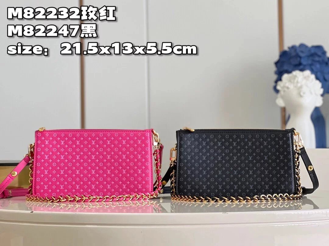 Louis Vuitton LV Women's Bag Top version 2023New【Overseas Tax-Free Edition】Original Leather Hardware Lexington Chain Bag Nanogram Series M82232M82247Shoulder Bag Messenger Bag Underarm Bag Postman Women's Bag Full Leather Embossed Calfskin Bag Wallet