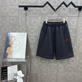PRADA Shorts Predecessor Red Letter Printing logo Five-point Shorts25ss New Drawstring Casual Summer Pants American Style5Two-in-One Casual Sweatpants for Men and Women, Pure Cotton Joggers