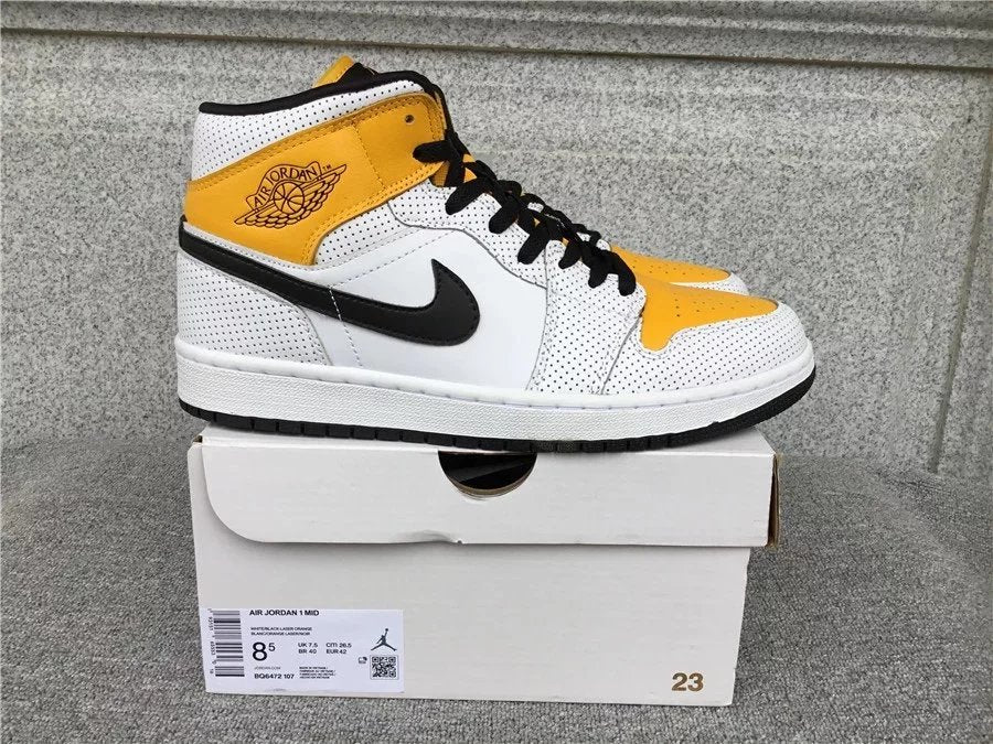 Air Jordan 1 Mid shoes New All-Match Trendy Men's Casual Sports Shoes