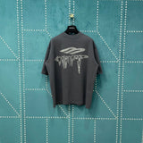 Balenciaga T-shirt Front Dissolved Letter Print logo round Neck Short Sleeve25ss New Pure Cotton Unisex Style T T-shirt OS Loose Fit Base Shirt Half Sleeve T-Shirt Top Half Sleeve