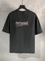 Balenciaga T-shirt Front and Back Cola Letter Embroidery logo round Neck Short Sleeve25ss New Pure Cotton Unisex Style T T-shirt OS Loose Fit Base Shirt Top Half Sleeve T-Shirt