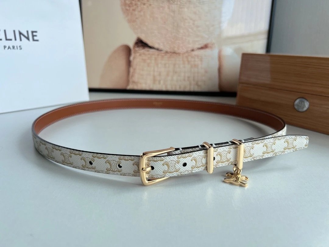 Celine Belt Top version Goods Belt Belt Female Arc De Triomphe Belt Arc De Triomphe Belt Black Retro Hair Style Belt Bright Gold Head Belt Belt Double-Sided Belt Women's Belt Women's Belt Belt Women's Belt1.8Belt Women's Belt Belt