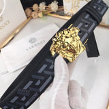 VERSACE Belt Top version Belt Belt Men's Universal Belt Belt Classic Cowhide Leather Business Casual Fashion Trend Belt Belt Men's Leather Belt Men's Belt Belt Men's Pants Belt Smooth Buckle Belt Belt Matching Full Set Packaging Gift Essential