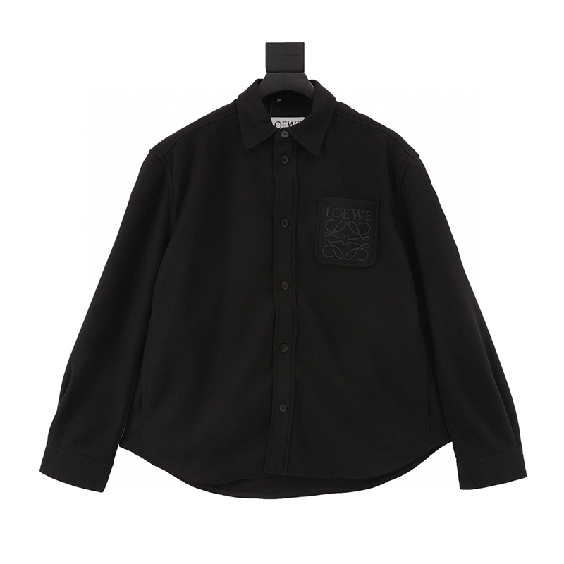 LOEWE Jackets Embroidered Pocket Shirt Coat Same Style for Men and Women