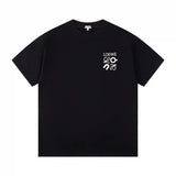 LOEWE T-shirt Onrun ON Collaboration Back Print logo round Neck Short Sleeve25ss New Pure Cotton Unisex Style T Casual T-Shirt Base Layer Shirt OS Loose Fit Half Sleeve Top Plus Size
