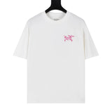Arc'teryx T-shirt Back with Nine-Grid Pattern Print logo round Neck Short Sleeve25ss New pure cotton T Unisex T-Shirt OS Loose Fit Base Shirt Top Half Sleeve T-Shirt