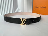 Louis Vuitton LV Belt Top version 【Counter Quality】Belt New Belt3.0cm Women's Belt Metal Buckle Women's Leather Belt with Classic Presbyopic Chessboard Grid Belt with Genuine Goods Packaging No Problem in and out of the Counter Versatile Casual Fashion Fo