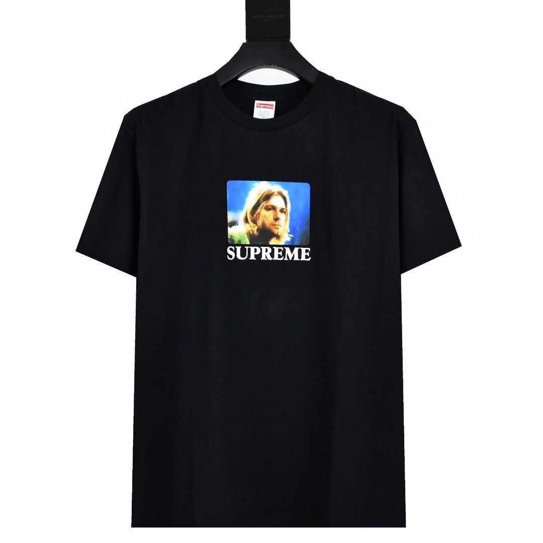 Supreme T-shirt Top Version Student Short Sleeve T T-shirt Loose Cotton T-shirt Men's and Women's Same Half Sleeve Bottoming Shirt Fashion