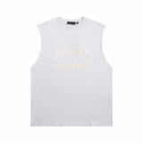 ESSENTIALS T-shirt Top Version American Couple20Double Line Letter Silicone Vest Bottoming Shirt Fashion